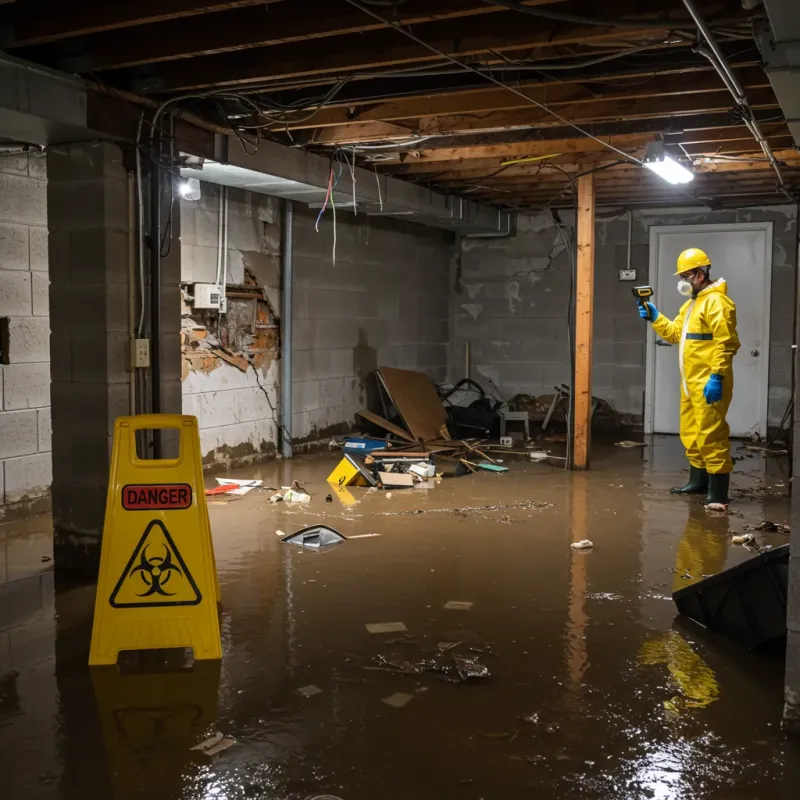 Flooded Basement Electrical Hazard in Jasper County, IN Property