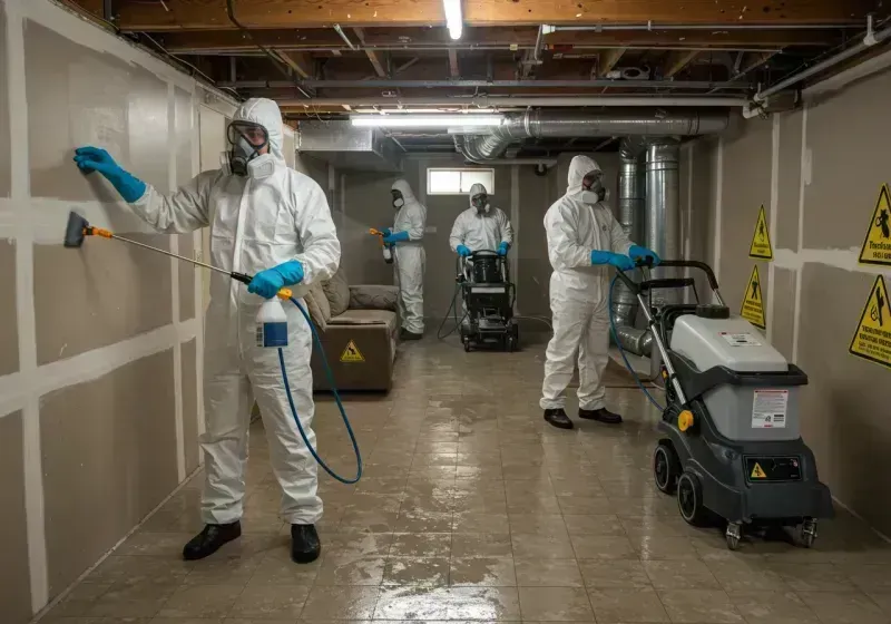 Basement Moisture Removal and Structural Drying process in Jasper County, IN